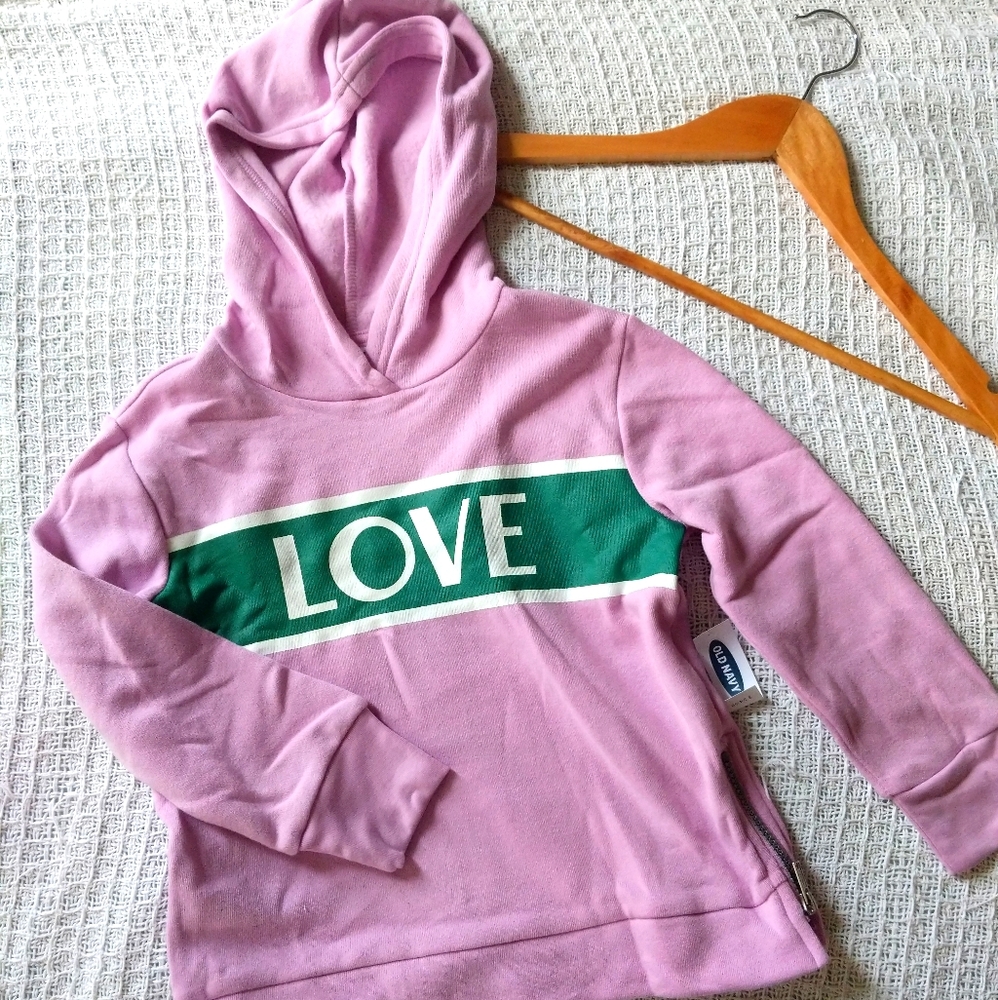 Kids 6-7 Sweatshirt, Love Sweater, Old Navy Small